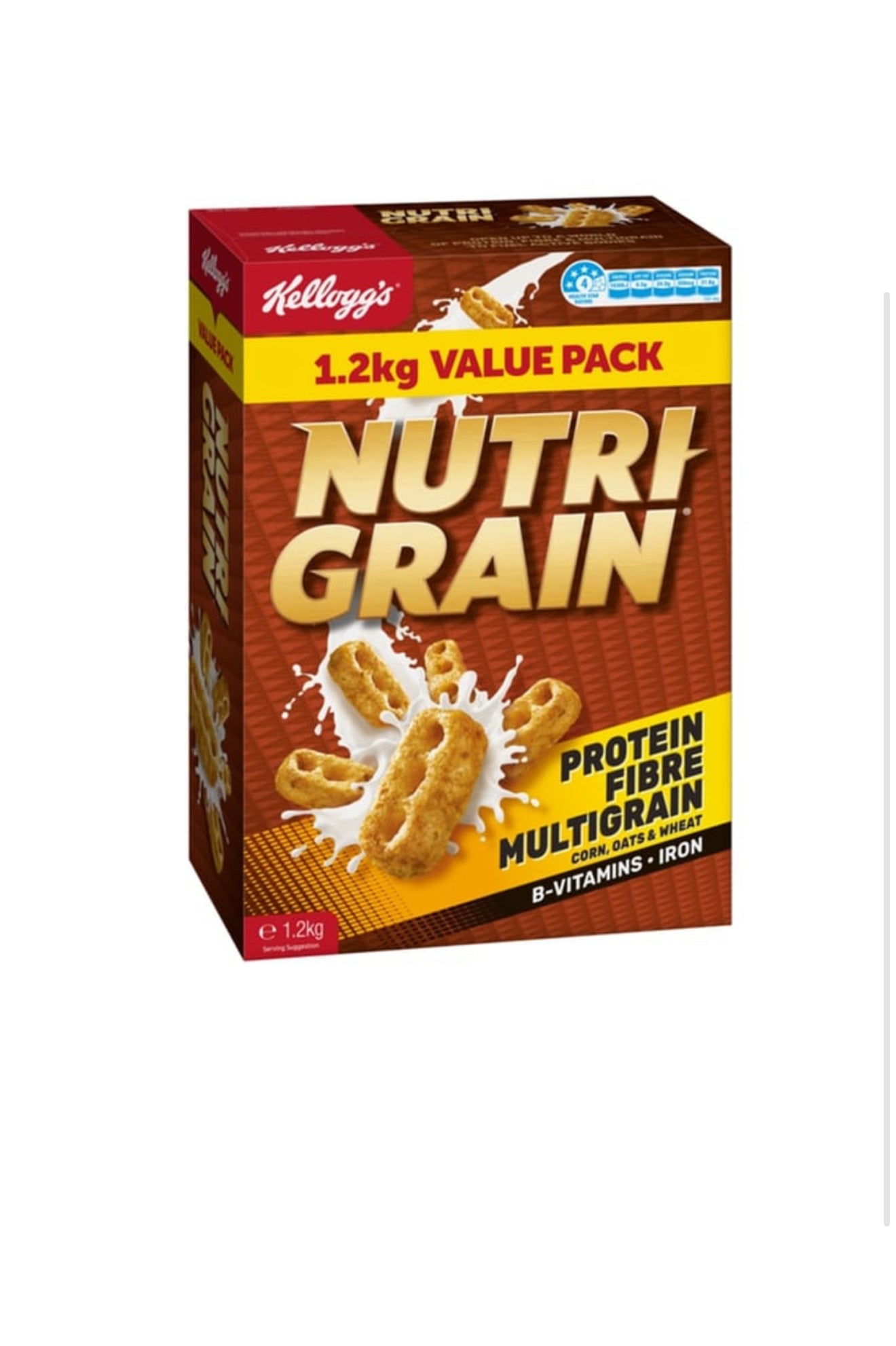 Kellogg's Cereal Nutri Grain Cereal
Value Pack (1.2 kg)