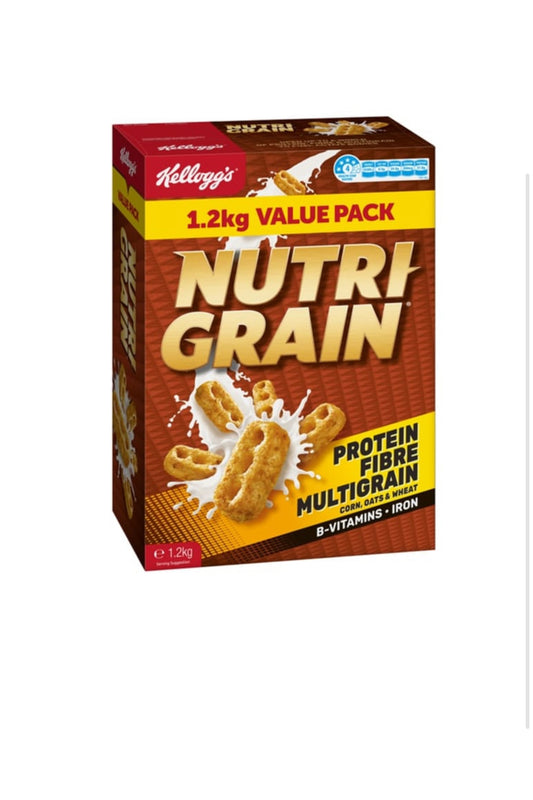 Kellogg's Cereal Nutri Grain Cereal
Value Pack (1.2 kg)