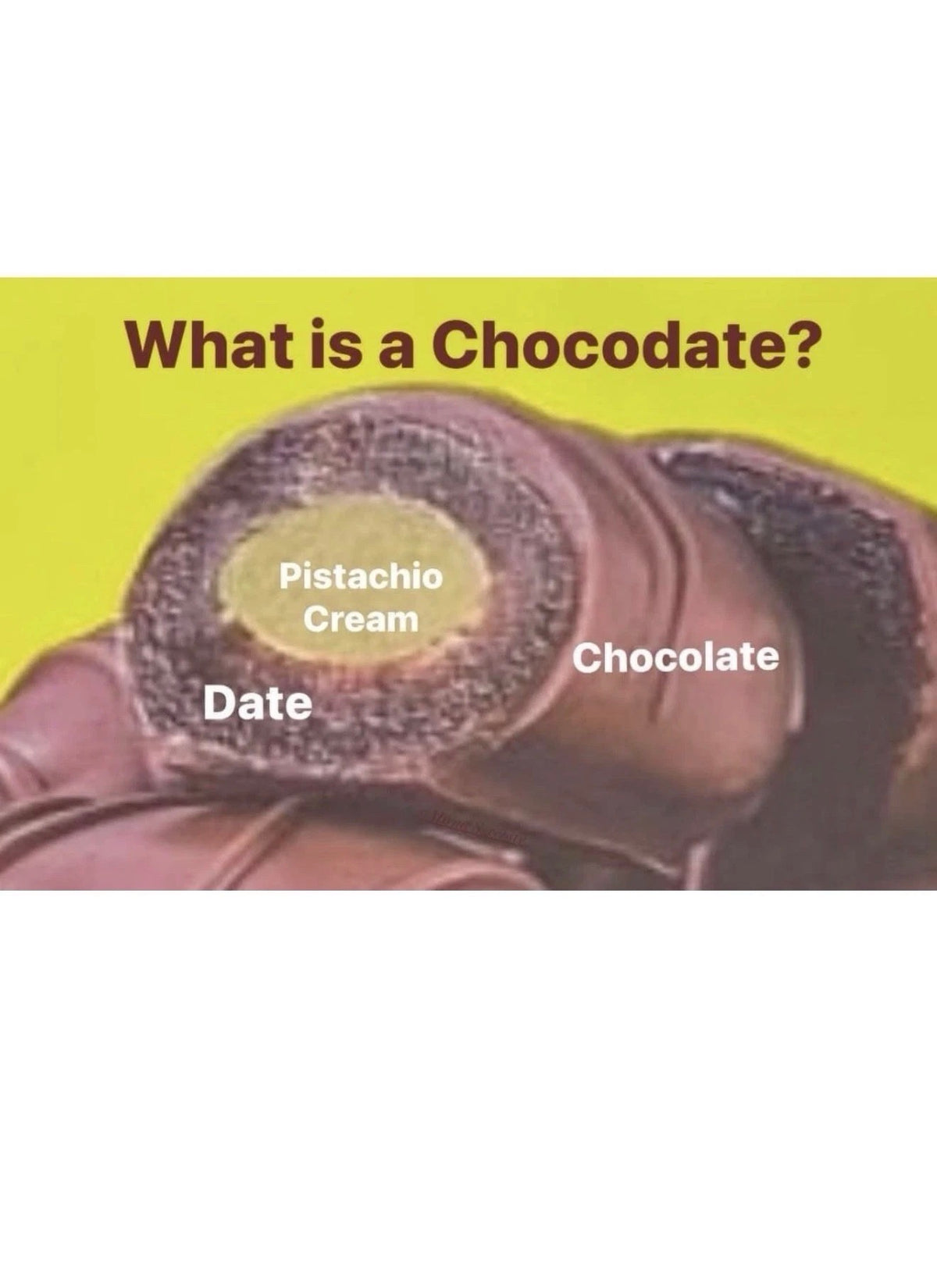 Dubai Chocodate Chocolate Date Pistachio Cream Dates 525g Individual Wrapped