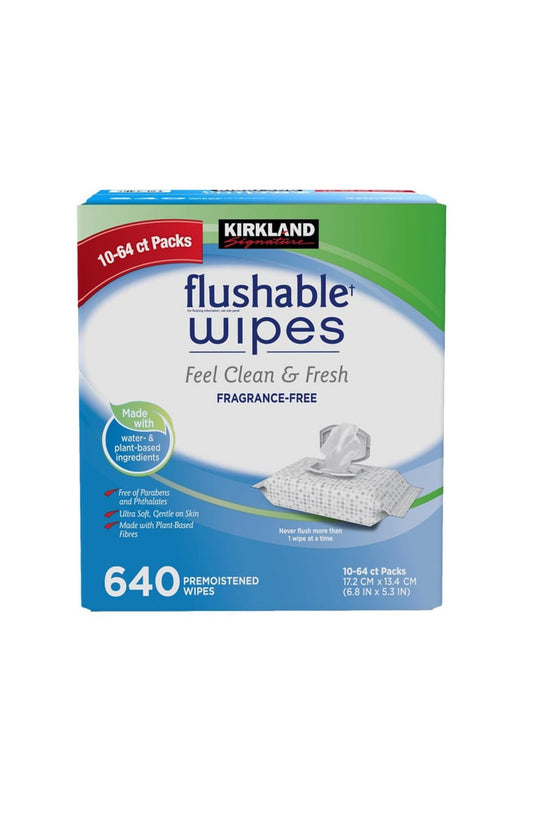 Kirkland Signature Flushable Wipes
640 pk