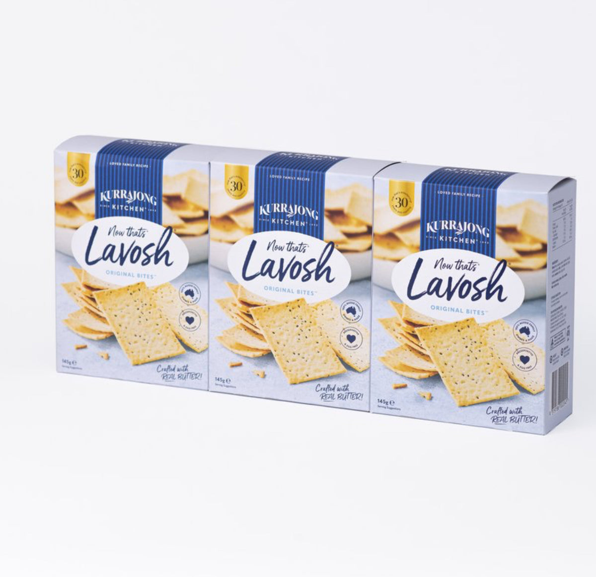 Lavoch Kurrajong Kitchen Lavosh Original Bite 145 g x 3 pk – Oz Groceries