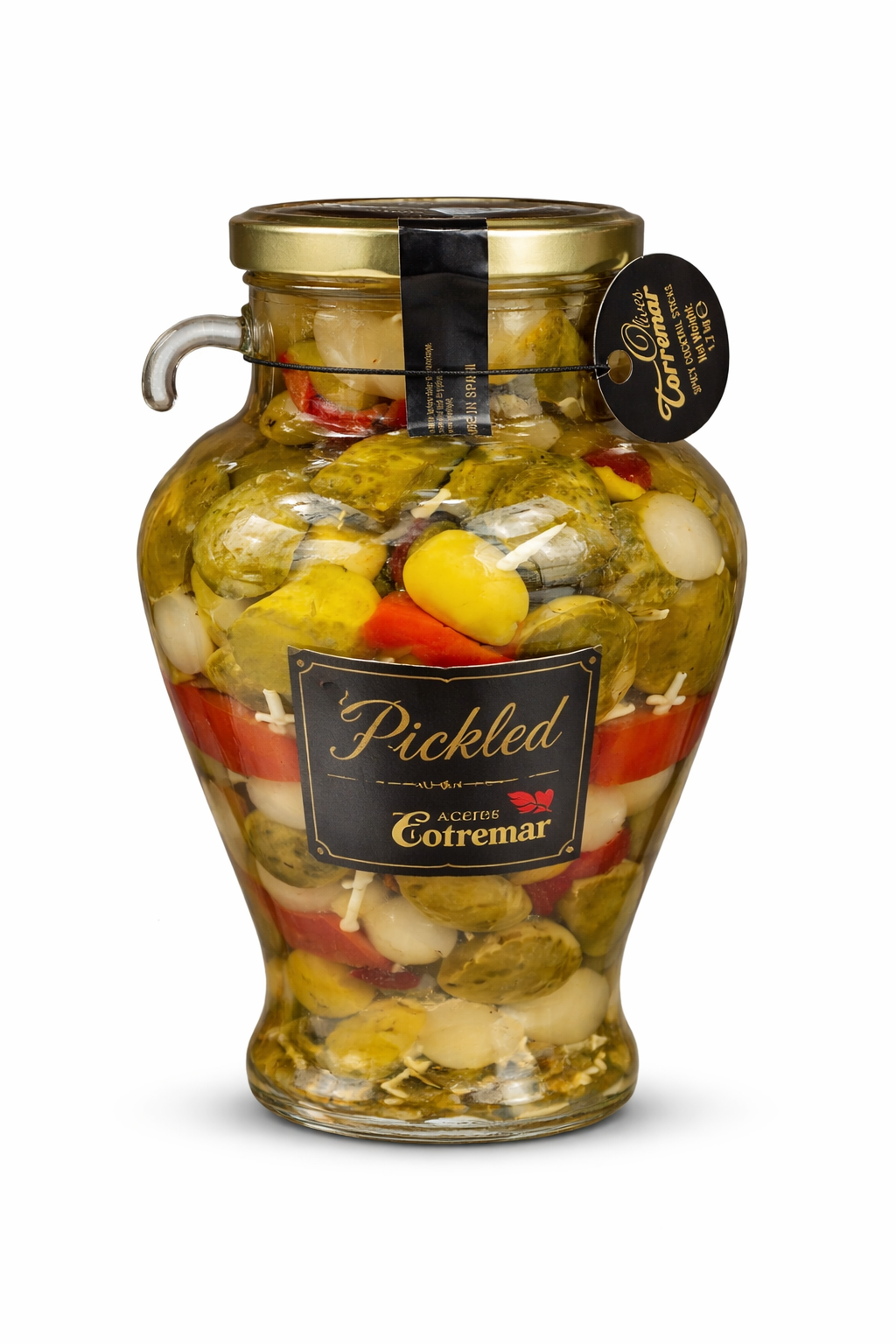 Cotremar pickled vegetables mix jar with olives peppers garlic antipasto