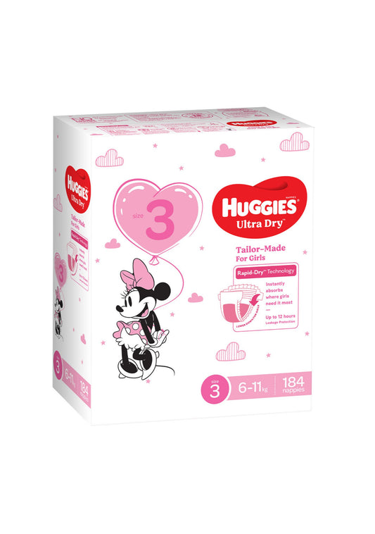 Huggies Girls' Ultra Dry Nappies
Size 3 Crawler