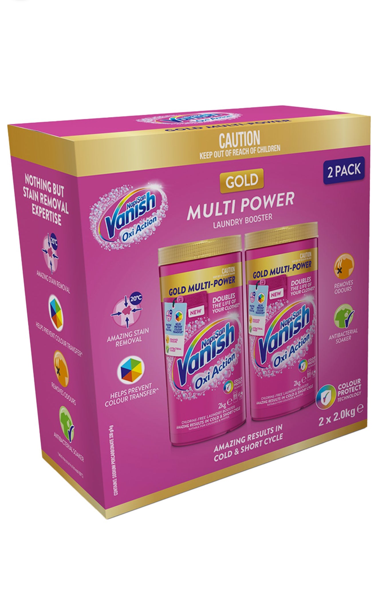 Vanish Napisan Gold Stain Remover
(2 kg x 2pk)