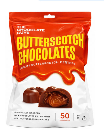 The Chocolate Guys Butterscotch Chocolates 500g Creamy Butter and Sweet Caramel