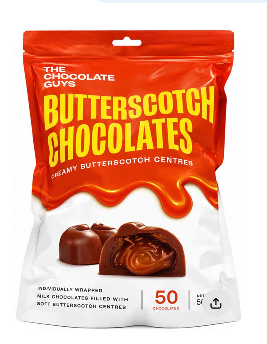 The Chocolate Guys Butterscotch Chocolates 500g Creamy Butter and Sweet Caramel