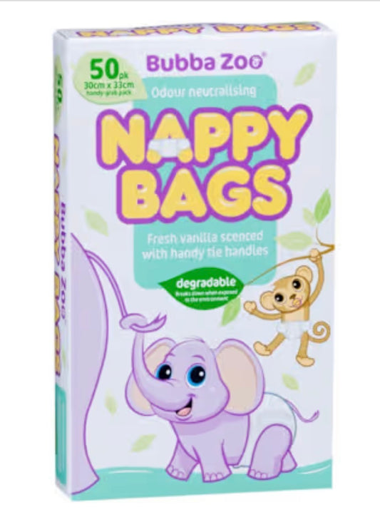 Bubbazoo Nappy Bags 6 x 50pk
