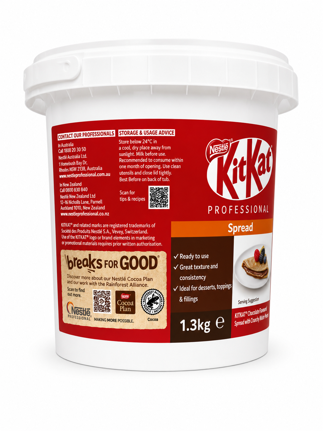 KitKat Professional Chocolate Spread 1.3kg