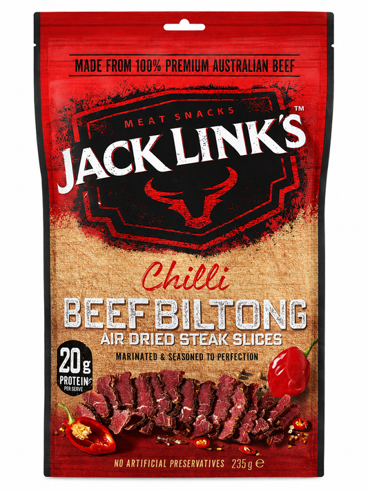 Jack Link's Chilli Beef Biltong Air Dried Steak Slices 235g