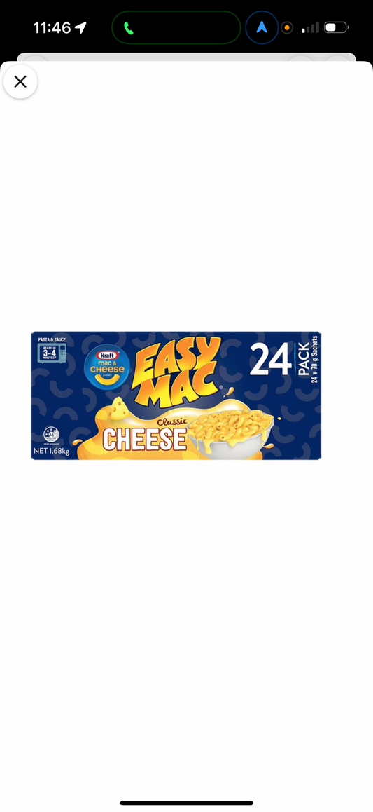 Kraft Easy Mac & Cheese (70 g x
24 pk)