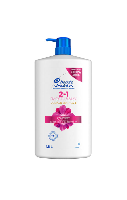 Head & Shoulders Smooth & Silky 2-in-1 Shampoo & Conditioner 1.8 L