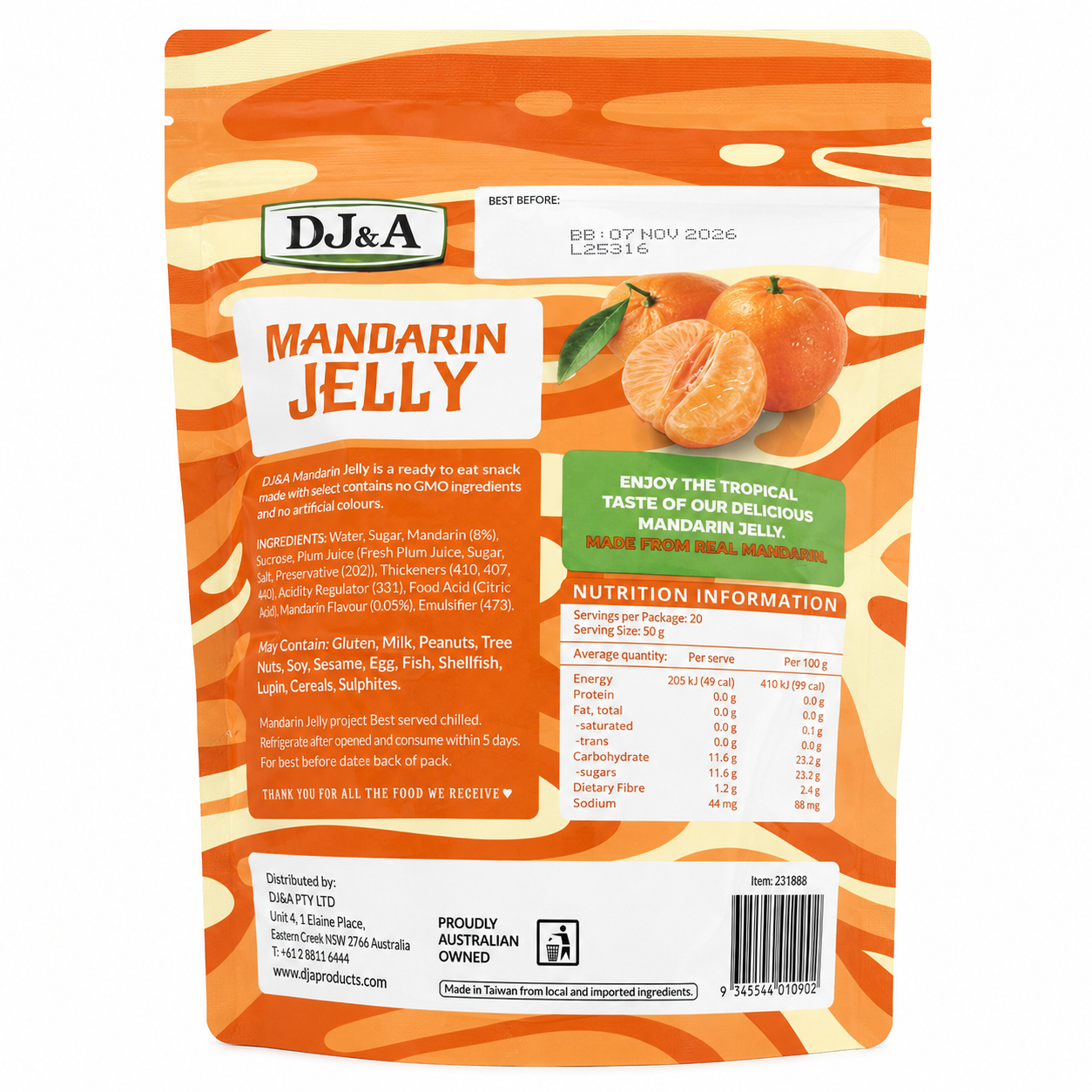 DJ&A Mandarin Jelly 1kg