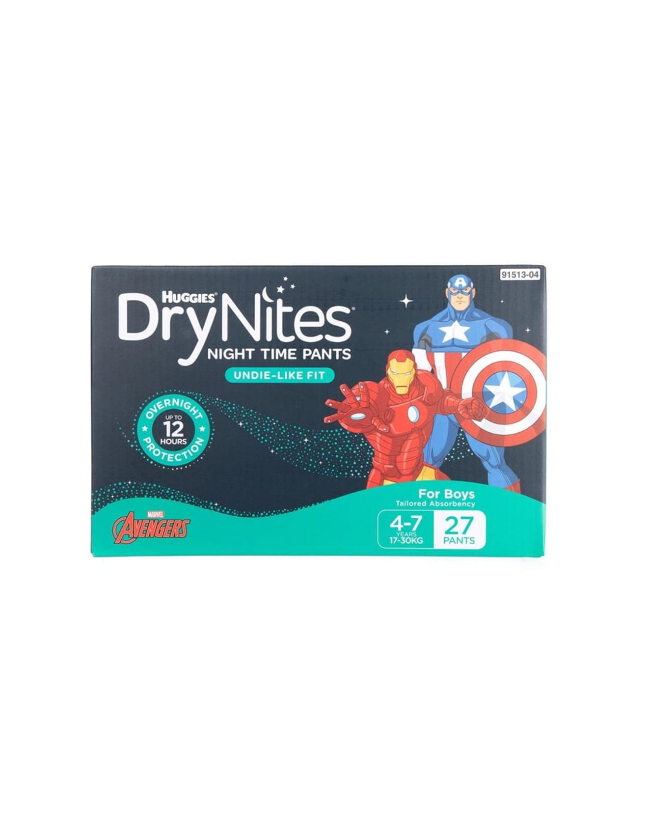 Huggies DryNites Night Time 4-7
Years Pants 27 pk