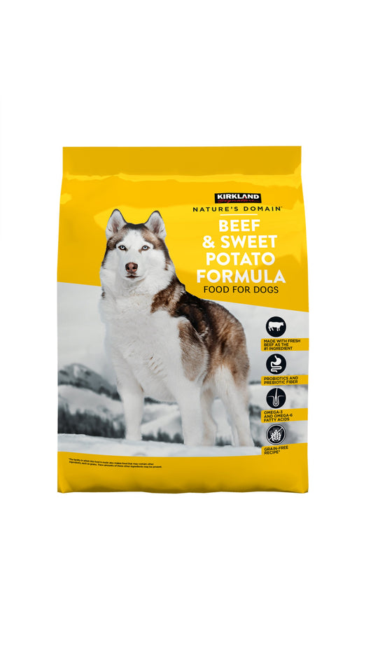 Kirkland Signature Nature's Domain
Beef & Sweet Potato Dog Food
15.87 kg