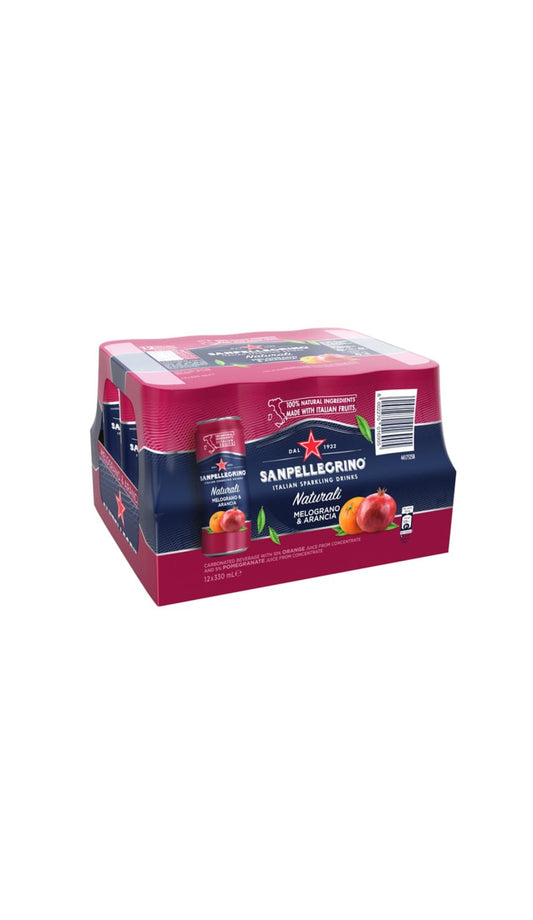 San Pellegrino Pomegranate &
Orange Sparkling Water Cans 330
ml x 12 ct