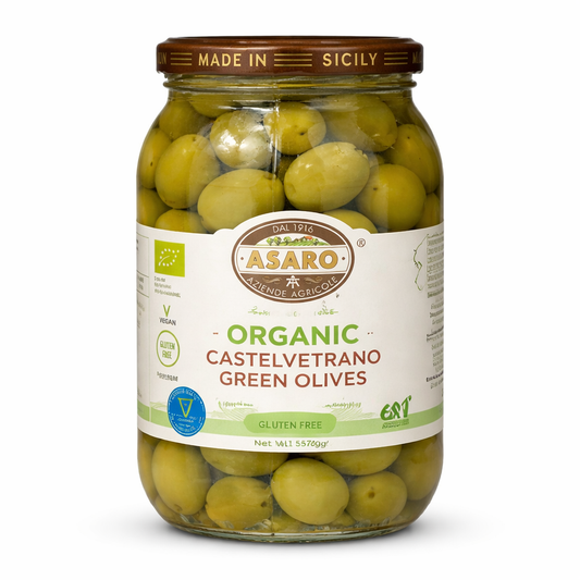 Organic Castelvetrano green olives 575g jar premium Italian olives gluten free