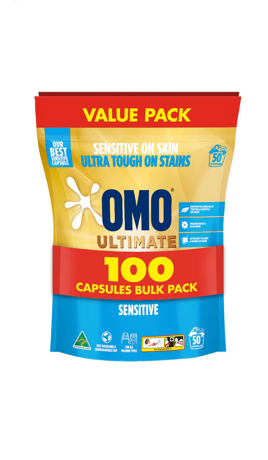 OMO Ultimate Sensitive 3 In 1
Laundry Capsules 100 pk