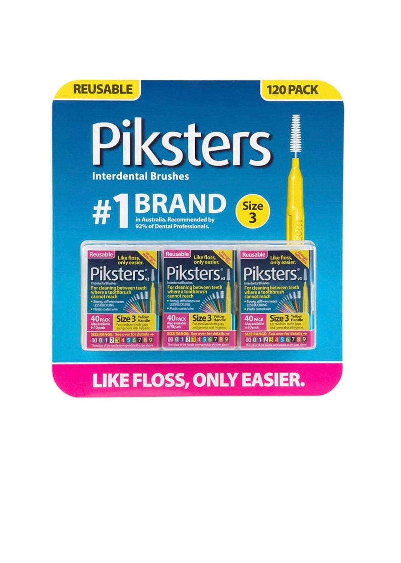 Piksters Interdental Brushes 120 Pack