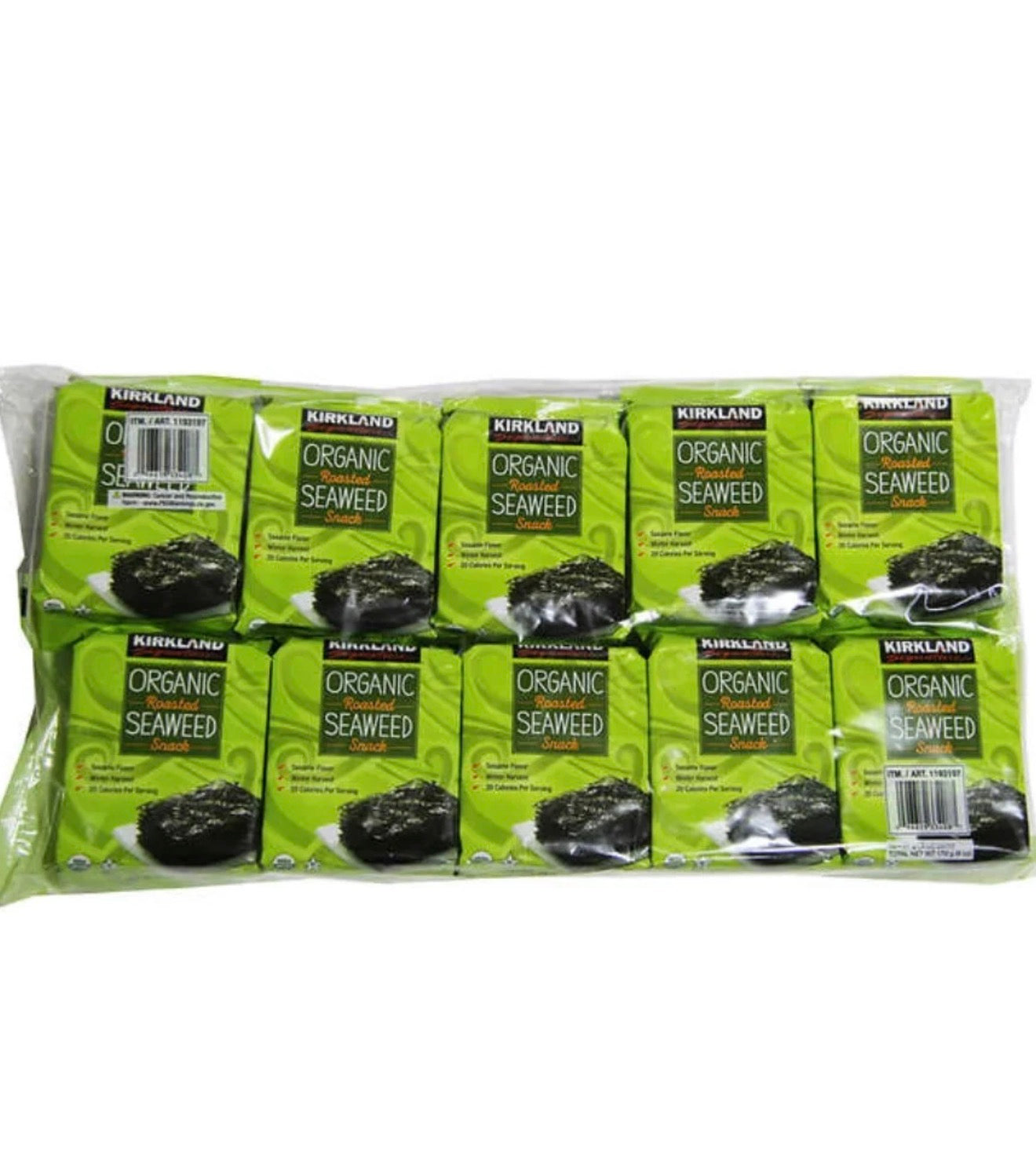 KIRKLAND SIGNATURE
ORGANIC ROASTED SEAWEED
10X17G