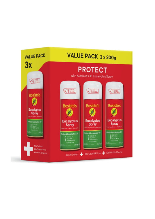 Bosisto's Eucalyptus Spray 200 ml x
3 pk