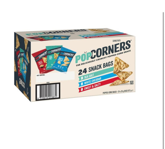 PopCorners Corn Chips Box Variety
Pack (28 g x 24 pk)