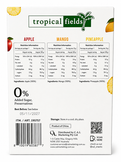 Tropical Fields Crispy Fruits Freeze Dried Variety Pack 12 x 10g (120g)