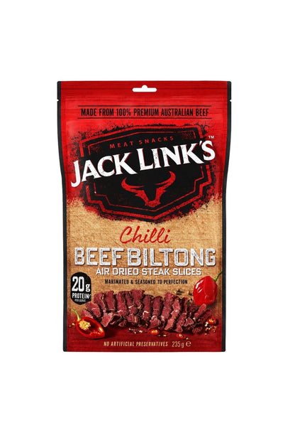 JACK LINK'S Chilli BEEF BILTONG AIR DRIED STEAK SLICES 235gm