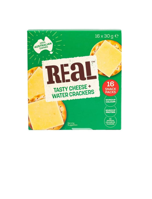 Real Tasty Cheese & Crackers (30 g
x 16 pk)