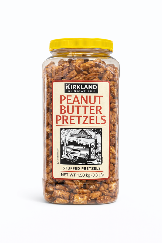 Kirkland Signature Peanut Butter Pretzels 1.5kg jar bulk snack