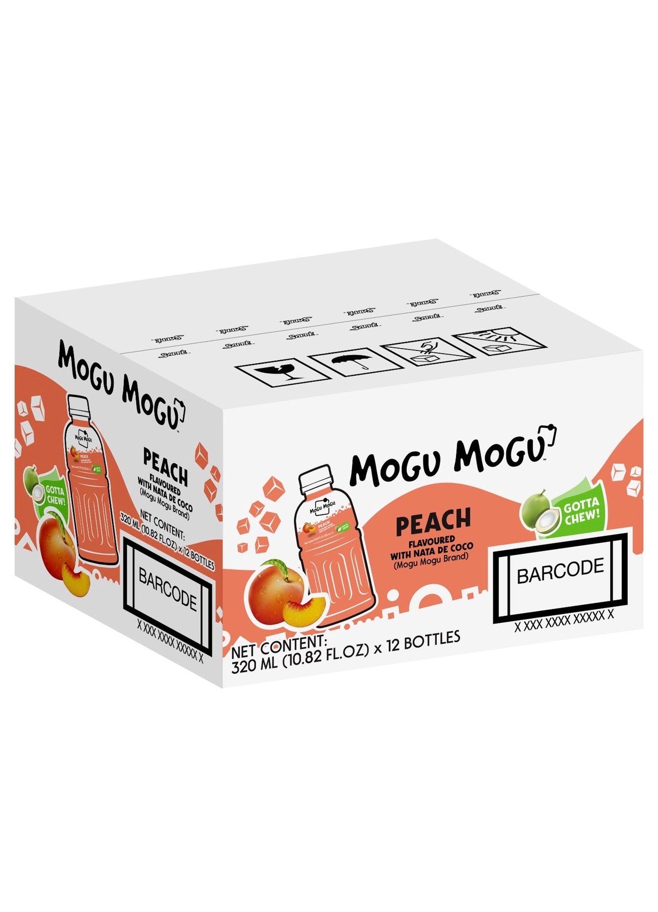 Mogu Mogu Peach Flavour Juice (320 ml × 12 pk)