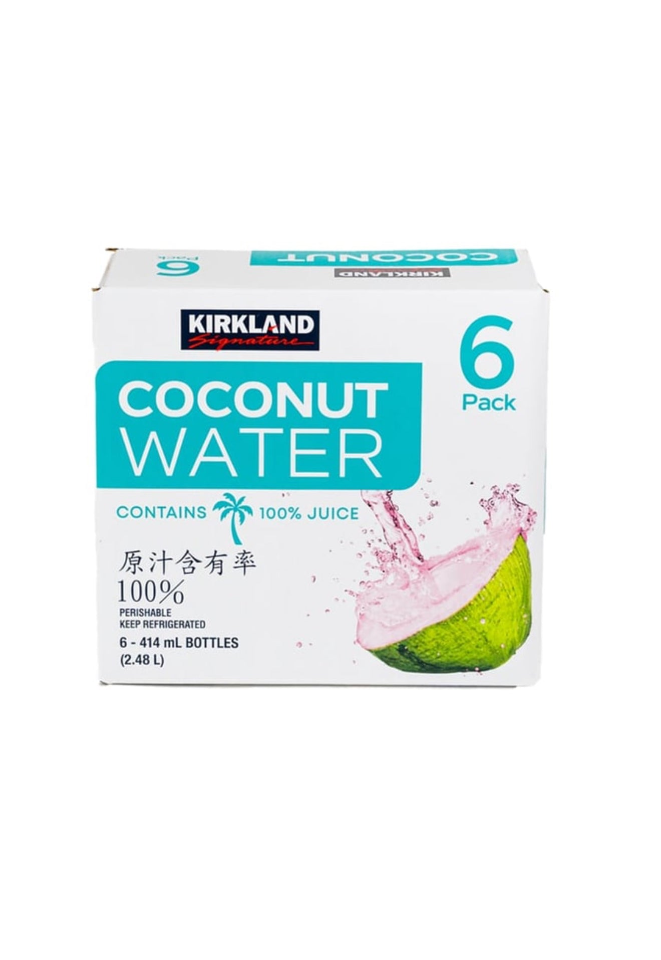 Kirkland Signature Coconut Water 414 ml x 6 pk