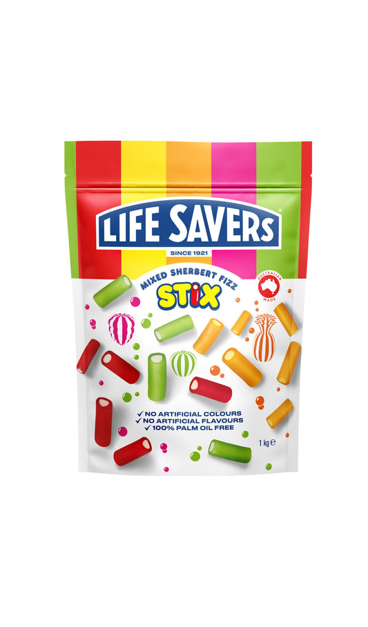 Life Savers Mixed Sherbert Fizz Stix
1 kg