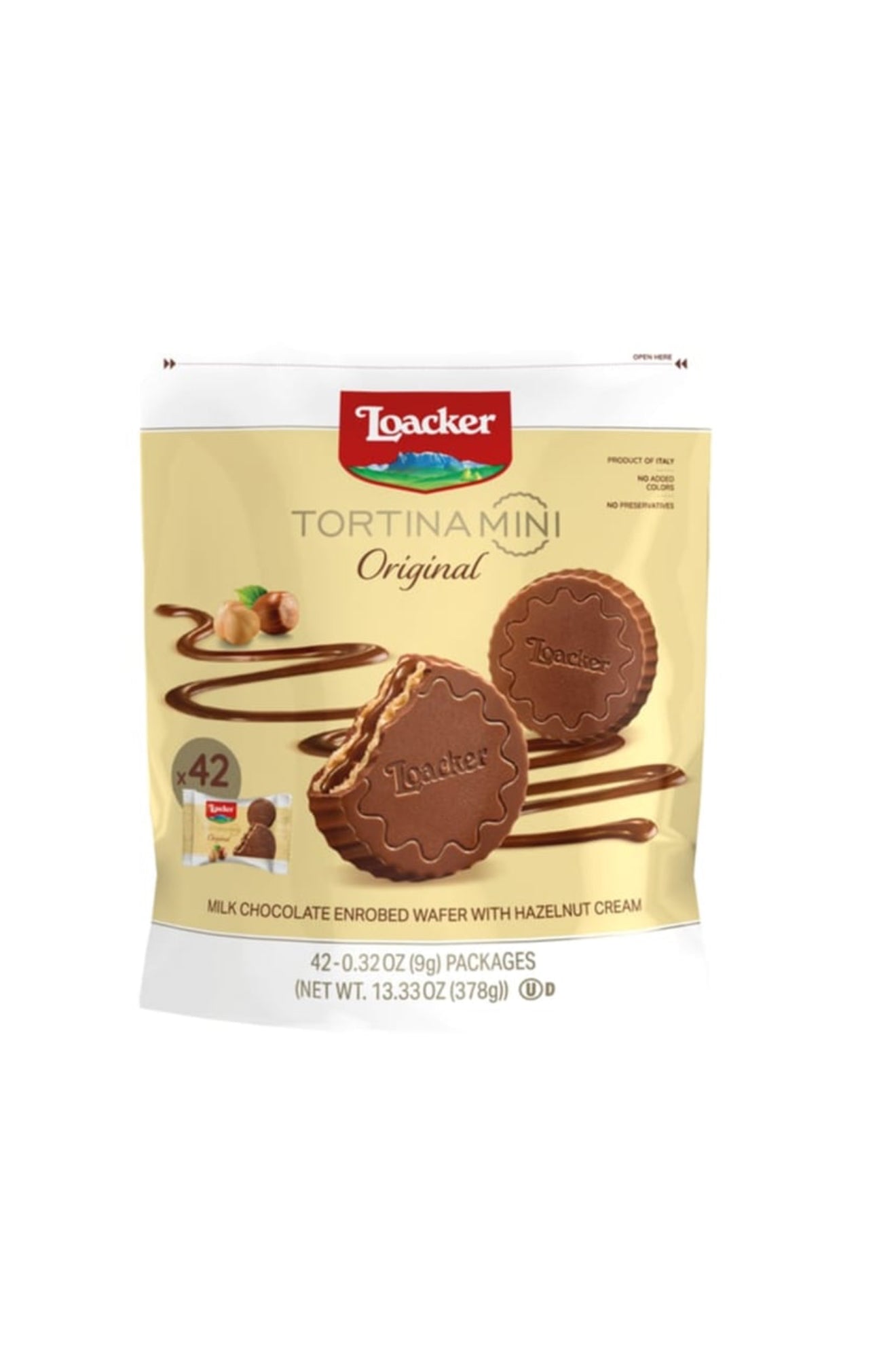 Loacker Tortina Mini Milk Chocolate
Cookie (9 g x 42 pk)