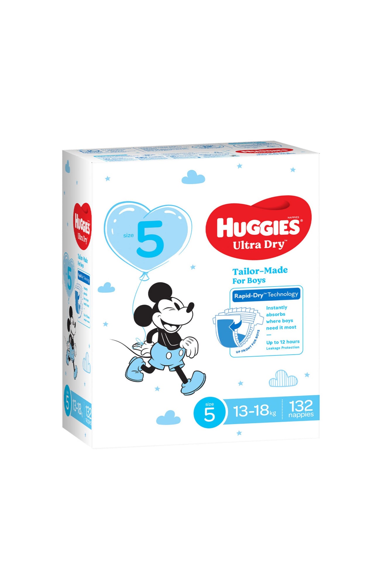 Huggies Boys' Ultra Dry Nappies
Size 5 Walker