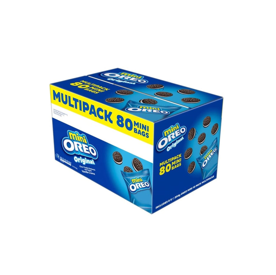 Oreo Mini Bag Original Choc Cookie Sandwich with Vanilla Creme (80 pk)