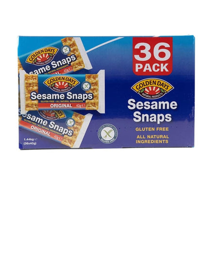 Golden Days Sesame Snaps 40g x
36 pk