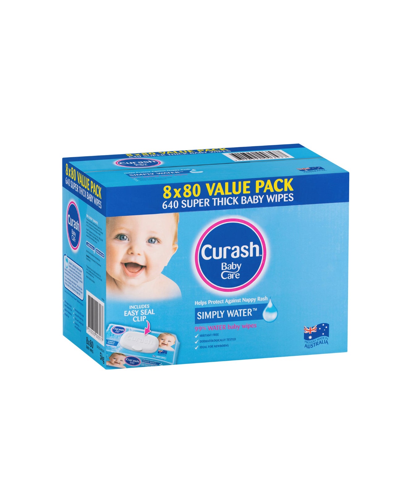Curash Simply Water Wipes Sheets
8 pk x 80 ea