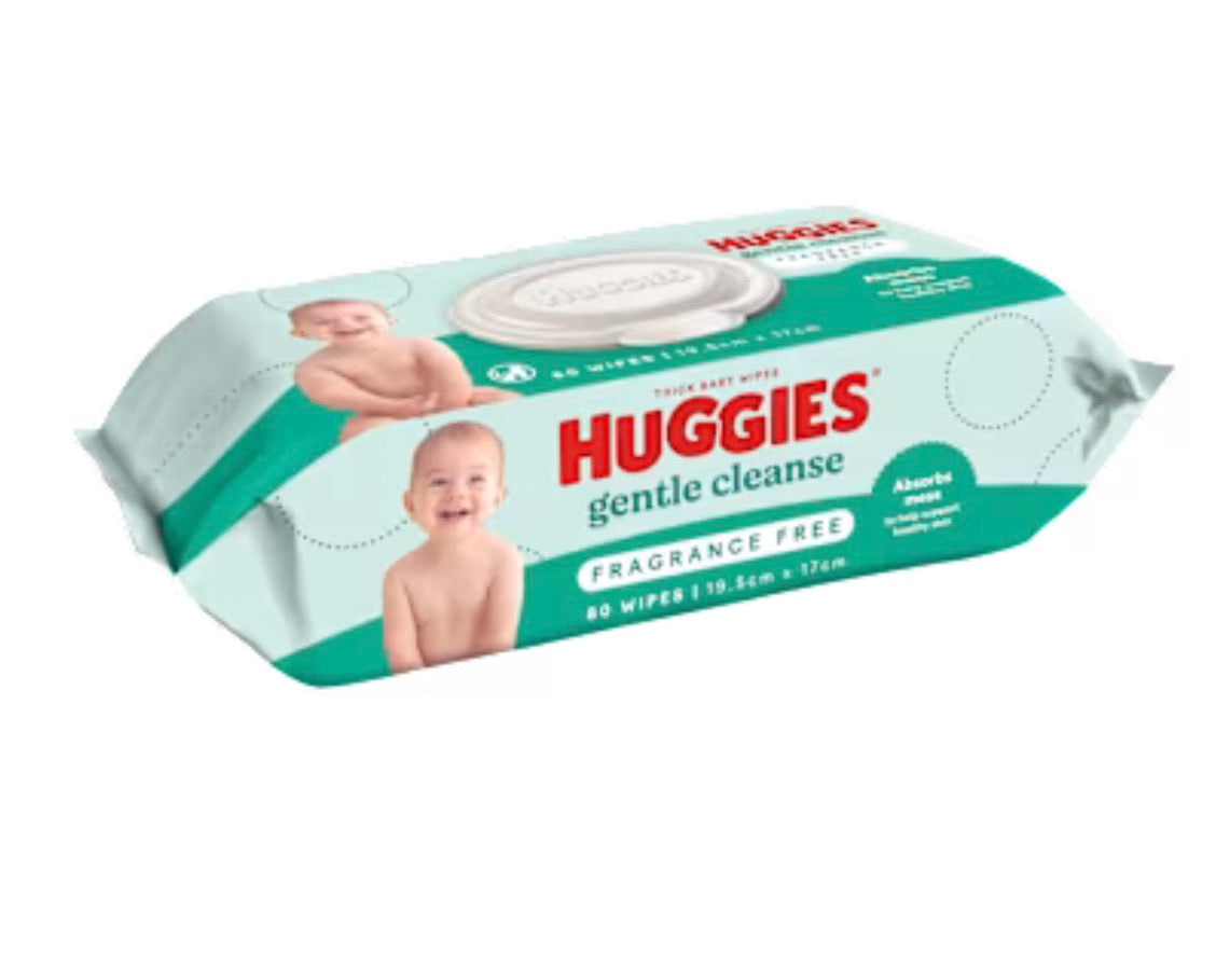 Huggies Baby Wipes Unscented Refill 80 wipes
