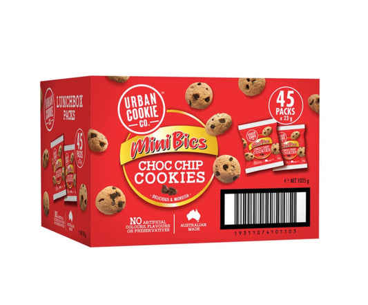 Urban Cookie Co. Mini Chocolate
Chip Cookies (23 g x 45 pk)