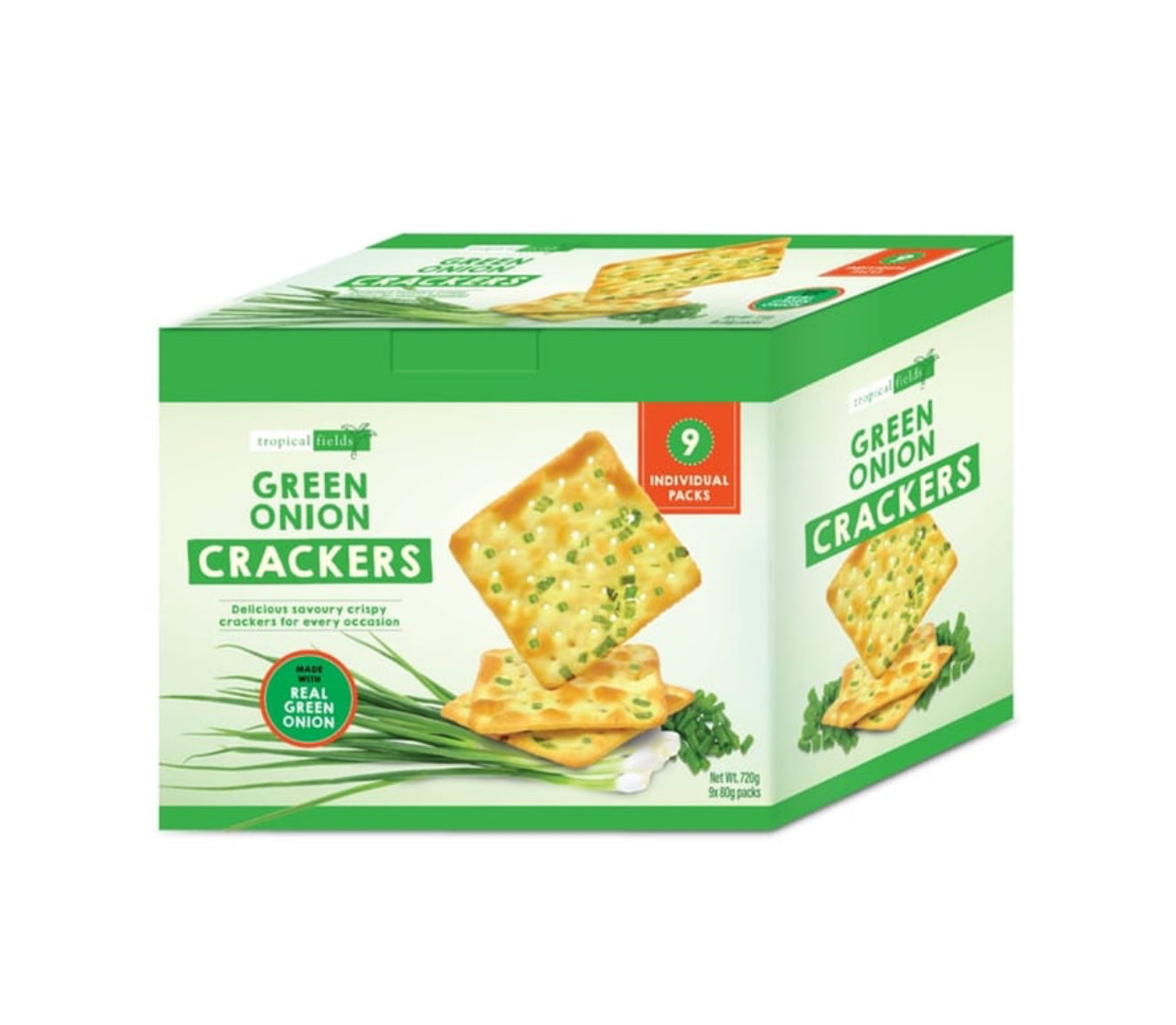 Tropical Fields Green Onion
Crackers (80 g x 9 pk)