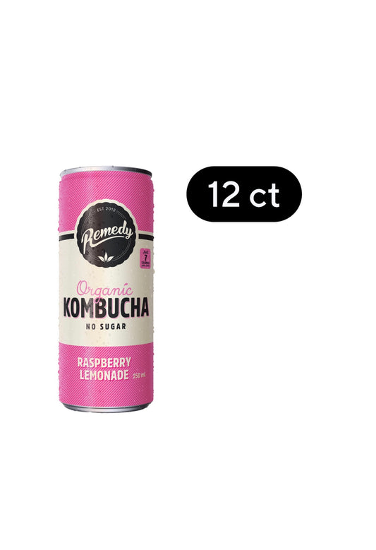 Remedy Raspberry Lemonade
Kombucha 250 ml x 12 pk