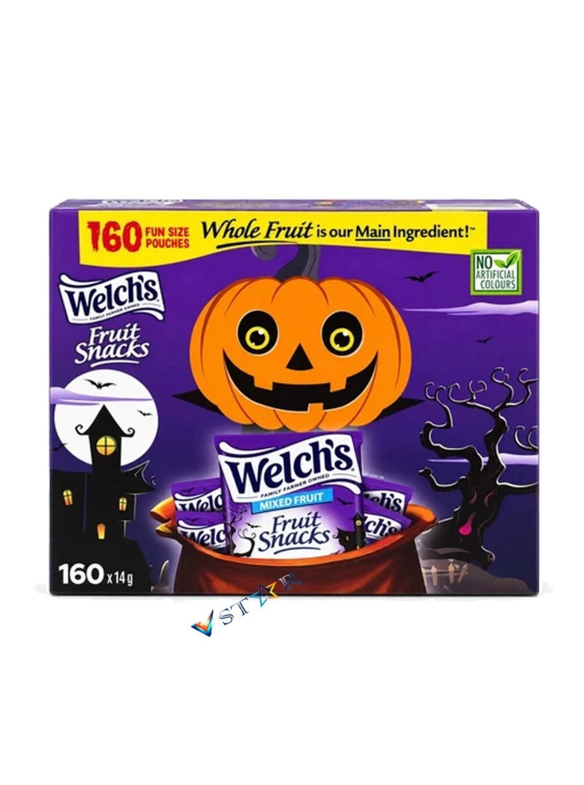 Welchs Halloween Real fruit Fruit Snack 14g x 160 Assorted Flavours 2.24kg Treat