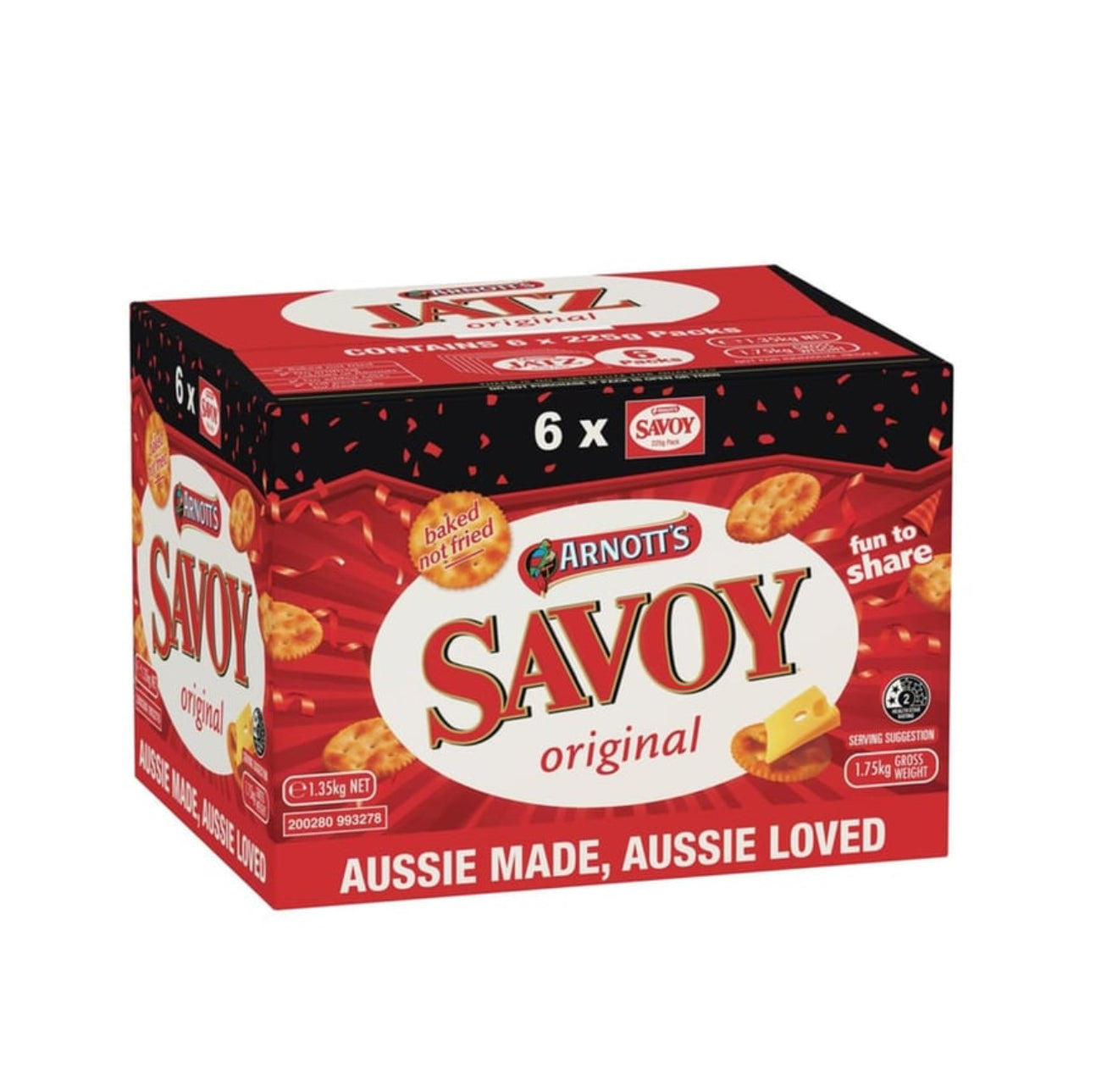 Arnott's Savoy Crackers (225 g x
6 pk)