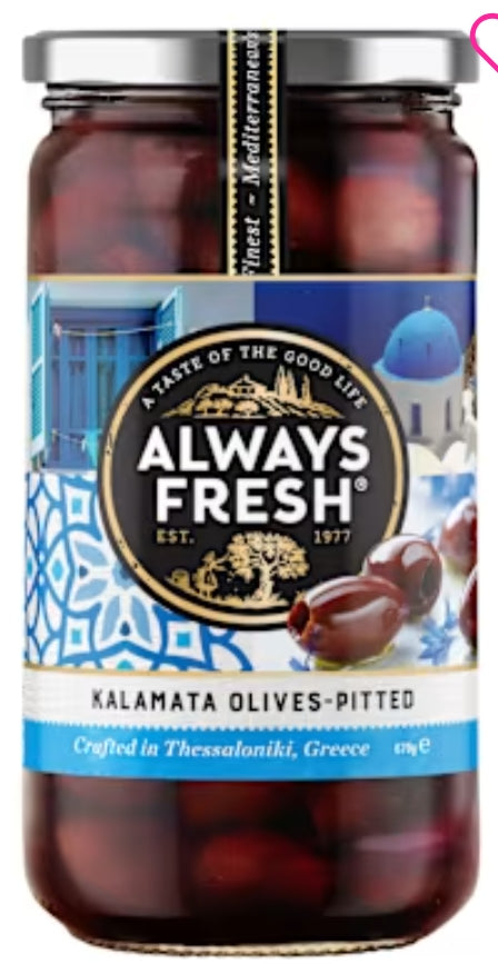 Always Fresh Pitted
Kalamata Olives 670g