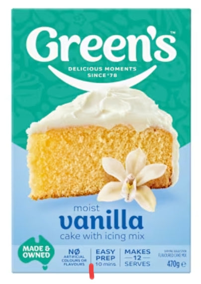 Green's Vanilla Cake Mix
470g