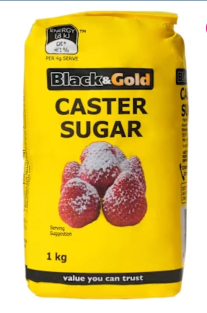 Black & Gold Caster Sugar
1kg X6