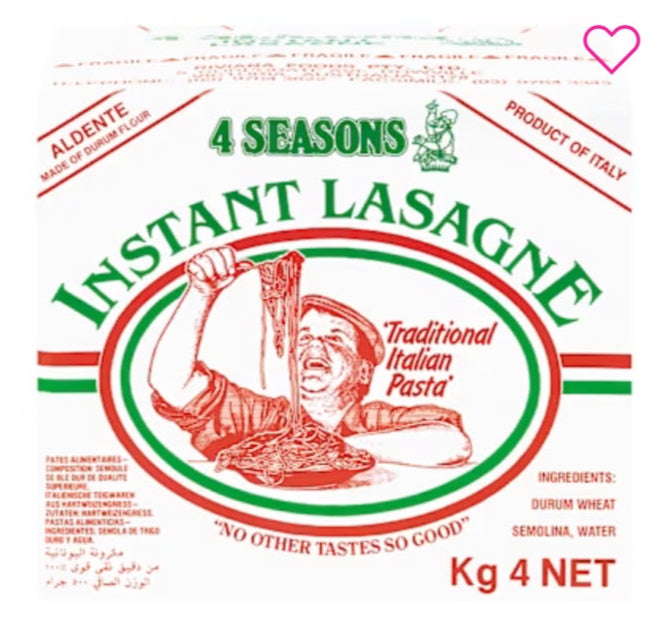 Four Season Lasagne Inst 4kg