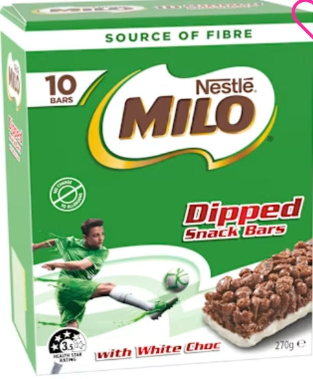 Nestle Milo Snack Cereal Bar
Snack Bars Dipped 270g