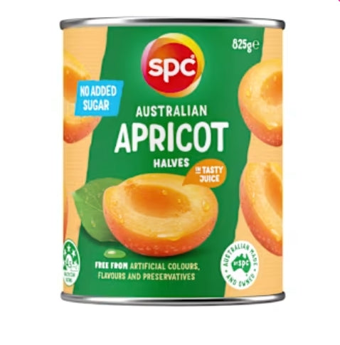 Spc Canned Fruit Apricot
Halves In Juice 825g X 12