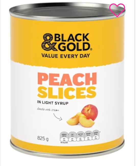 Black & gold Peach Slice Light syrp
825gm × 12